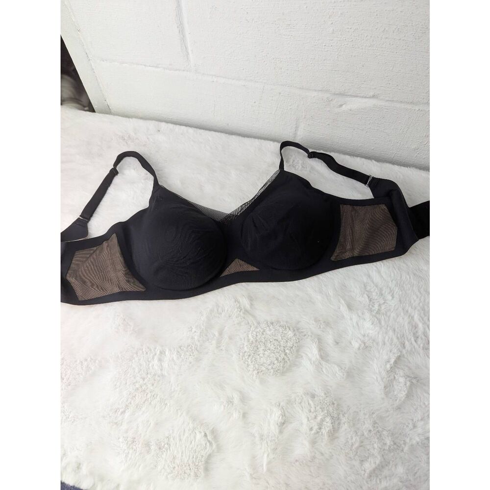 Honeylove Crossover Wireless‎ Bra Black Tan size XL